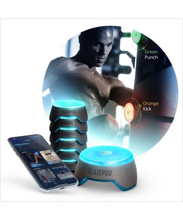 BlazePod LED Flash Reflex Training Pods for Boxing & Martial Arts Sports. Improves Perception, Reaction Times, Speed & Agility- for Coaches and Individuals in Boxing Gyms, Dojos, Etc. Trainer - 6 Pods