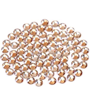 Yhmq du 2160pcs pieces of rhinestones nail crystals + rhinestones for nails crystal gold shadow + SS20 (4.6 + 4.8mm) Gold Shadow SS20-2160PCs