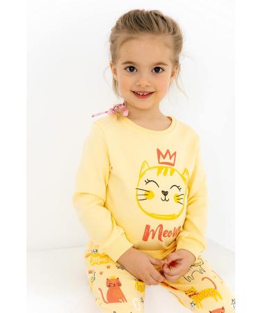 Artie Baby Girls 100% Cotton Long Sleeve Pyjamas for Kids | Set of 2 Footless Pajamas | Comfortable Nightwear for Children 12M-8Y | 5-6 Years, Yellow - Buy Online on SooperMarket.com