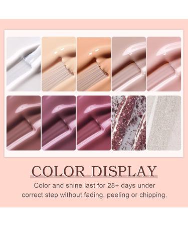 Yueshop White Beige Collection Gel Nail Polish Set - 6 Nude & Natural Skin Tone Colors - Soak Off UV LED Lamp - Manicure Kit 8ml x 6 - Buy Online on SooperMarket.com
