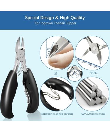 HEYMKGO 9 in 1 Professional Toenail Clippers Set - Heavy Duty Podiatrist Tools for Thick or Ingrown Nails Treatment - Buy Online on SooperMarket.com