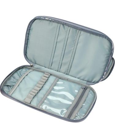 Coopay Crochet Hook Case Organizer Storage Bag - Portable Travel Knitting Needle Case for Crochet Hooks and Knitting Needles - Gray Blue - Up to 11 - Buy Online on SooperMarket.com