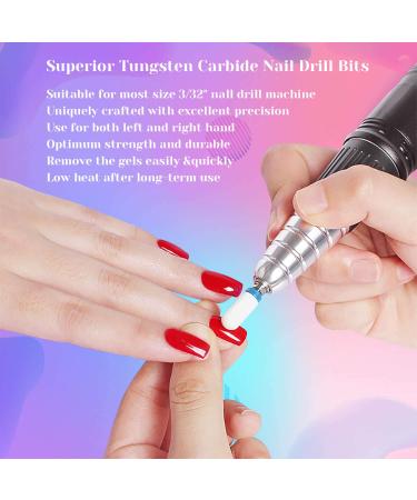 Flasoo Nail Drill Bit Set - 12Pcs Fine Grits Efile Bits for Acrylic and Gel Nails | Electric Manicure Machine Accessories for Home and Salon Use - Buy Online on SooperMarket.com