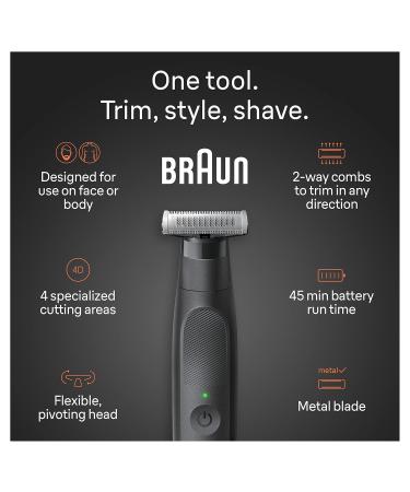 Braun Series XT5 5300 Hybrid Electric Trimmer | Waterproof Beard & Body Groomer with SkinSecure Two-Way Comb & Flex Head | Fast Shipping Worldwide - Buy Online on SooperMarket.com