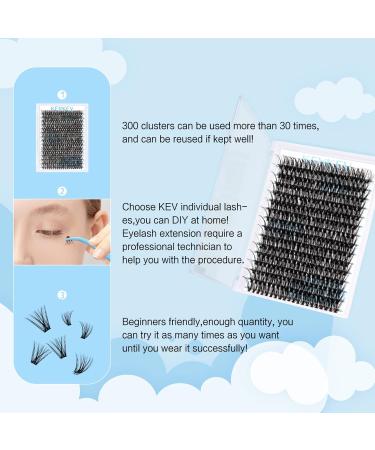 300 Pcs DIY Lash Extension Cluster Lashes - Dramatic Volume, C-18mm 50D - Buy Online on SooperMarket.com