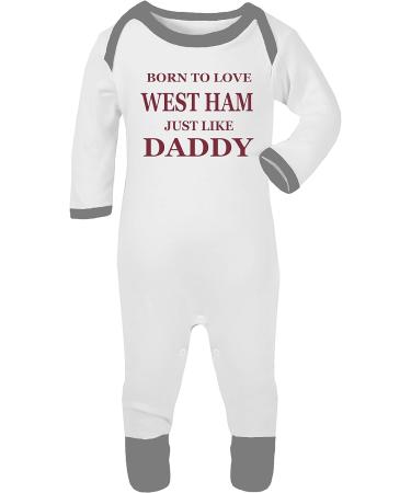West Ham Fan Baby Sleepsuit | 100% Cotton | UK Designed | 9-12 Months - Buy Online on SooperMarket.com