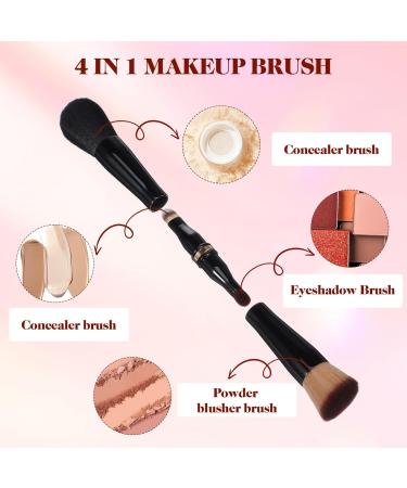 POPETPOP Makeup - Travel 4 In 1 Makeup Brush Double Sided Makeup Brush Concealer Brush Makeup Face Brush - Buy Online on SooperMarket.com