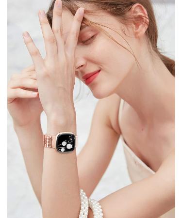Minyee Dandelion Flower Pattern Silicone Band for Fitbit Versa 4/Sense - Cute & Stylish Women's Strap for Summer Faithful Workout - Buy Online on SooperMarket.com