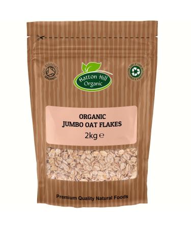 Organic Jumbo Oat Flakes 2kg by Hatton Hill Organic - Free UK Delivery