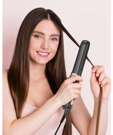 Wavytalk 100% Pure Titanium Hair Straightener | Dual Voltage 1 Inch Flat Iron | Silky Hair Instantly | 170 -450 | Matt Black - Buy Online on SooperMarket.com