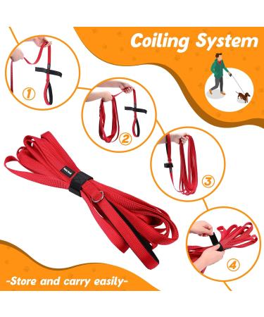 Pettom Drag Line for Dogs - 6m/10m/15m Robust Dog Leash with Padded Handle | Durable Nylon Training Line | Perfect for Cross-Country Practice - Buy Online on SooperMarket.com