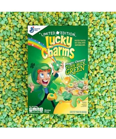 General Mills - Lucky Charms Magic Clovers - Turns Milk Green 300g - Buy Online on SooperMarket.com