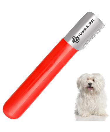 FLAMIA & JABZ stripping knife for dogs right-handed stainless steel with plastic handle (fine)