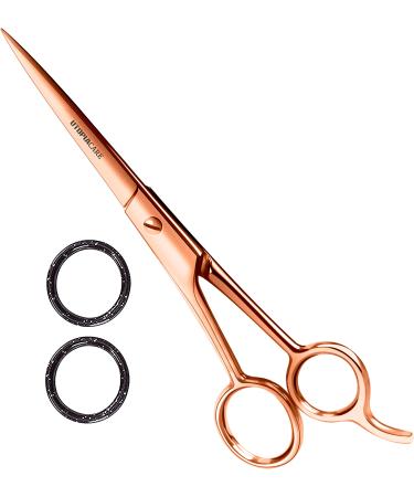 Utopia Care Hairdressing Scissors Hair Cutting Scissors 6.5 Inch Premium Stainless Steel Razor with Sharp Edge Blade Salon Scissors, for Men, Women, Barber, Kids, Adults, Pets - Rose Gold