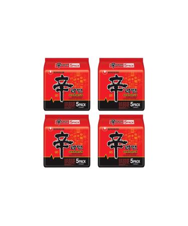 CNMART Nong Shim Shin Ramyun Gourmet Spicy Instant Noodle 120 g Halal (Pack of 20)