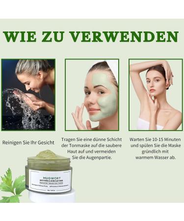 Green Tea Clay Mask - Deep Cleansing Blackhead Remover | Poreless Spa Face Mask for Acne Detoxification & Skin Purification - 55g - Buy Online on SooperMarket.com