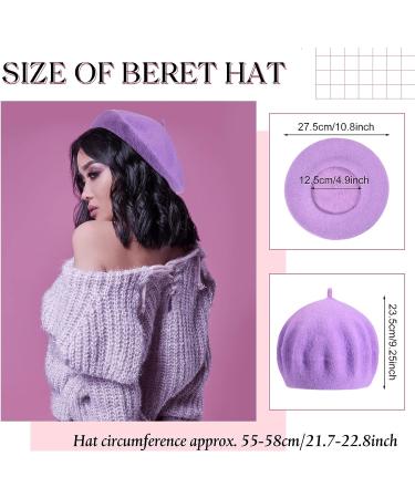 20-Piece Multicolored Wool Berets for Women, French Painter Hats for Winter Parties - Men's and Girls' Artist Beret Hat for Indoor/Outdoor Events - Buy Online on SooperMarket.com
