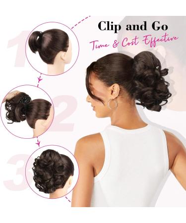 REECHO Short Curly Wavy Ponytail Extension in Dark Chocolate Brown - HP001 - Buy Online on SooperMarket.com