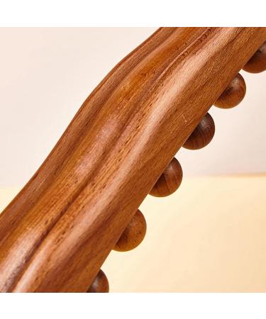 Buy Dellx 20 Beads Gua Sha Scraping Stick Wooden Massage Tool for Muscle Relief & Meridian Therapy Ideal for Back & Waist - Buy Online on SooperMarket.com