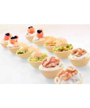 CROC'IN - Pesto Tartlet Shells - Edible Savoury Appetizer Basil Pesto Mini Pastry Cases - Artisanal Confection - 24 Pieces Pesto 24 - Buy Online on SooperMarket.com