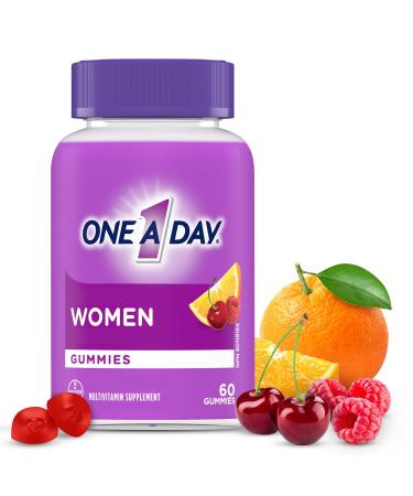 One A Day Women's Multivitamin Gummies - Daily Gummy Vitamins For Women With Vitamins A C D And Zinc To Support Immune Function Biotin For Healthy Hair Skin And Nails And More 60 Gummies