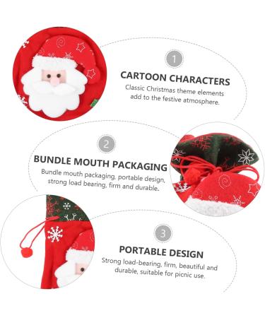 Anneome 1pc Christmas Bag Candy Chocolate Xmas Candy Pouch Practical Wrapping Bags 3d Cute Biscuit Bag - Buy Online on SooperMarket.com