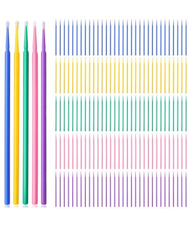 Sewing Machine Cleaning Swabs Micro Applicator Brushes Disposable Clean Brushes Micro Swab Pointed Tips Multi Colored Lab Swabs for Cleaning Paint Sewing Machine  3 Size (500 Pcs)