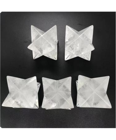 CIMWJOPS Big 60mm Natural Clear Crystal Merkabah Pendulum Crystal Stones Merkaba Stars Pendant Jewelry NecklaceEnergy Minerals 5cm - Buy Online on SooperMarket.com