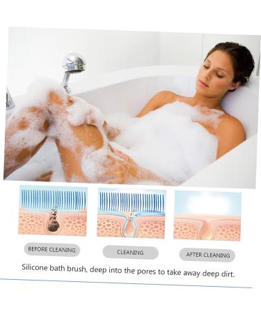 FRCOLOR Silicone Bath Brush Set for Kids and Adults - Exfoliating Body and Scalp Scrubber for Gentle Massage and Deep Cleaning - Buy Online on SooperMarket.com
