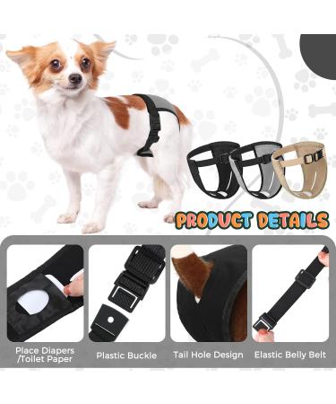 3 Pack Dog Diapers - Adjustable Protective Trousers for Heat & Monthly Bleeding | Washable Dog Pants - Buy Online on SooperMarket.com