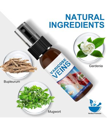 Varicose Veins Miracle Spray: Treatment for Legs to Improve Blood Circulation, Soothe Spider Veins and Relieve Tiredness - Buy Online on SooperMarket.com