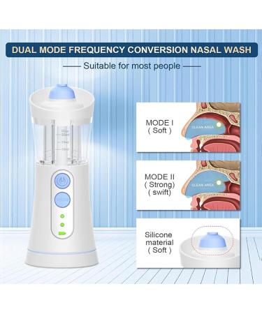 Cordless Nasal Irrigation System Portable Nasal Irrigator Electric Neti Pot for Travel Home Multi-File and Multi-Mode Cleanses Stuffy Nose Sneezing for Adult and Children - Buy Online on SooperMarket.com