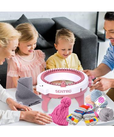 48 Needle Smart Knitting Machine with Row Counter - DIY Knit Loom Kit for Hats, Scarves, Gloves, Socks - Adults & Kids - Buy Online on SooperMarket.com