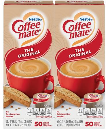 Coffee-Mate - The Original - Liquid Creamer Singles - 50-Piece x 11ml (Pack of 1 x 550ml) | Pack of 2