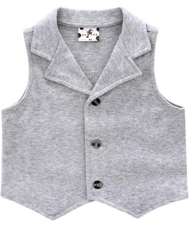 Famuka Baby Boy Gentleman Tuxedo Suit 3 Piece Set - 24 Months Grey | Formal Wedding Outfit - Buy Online on SooperMarket.com