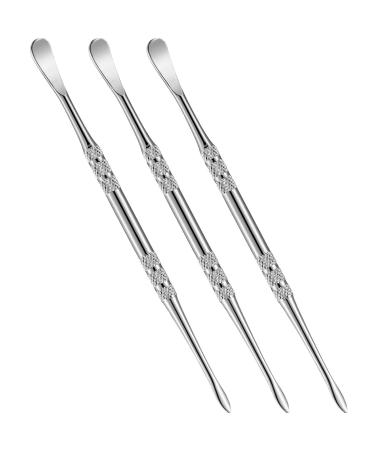 Mudder 3 Packs Wax Carving Tool Wax Tool Carving Tool Stainless Steel Tool Spoon 4.75 Inch (Silver)