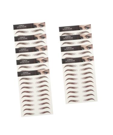 Beavorty 18 Sheets Waterproof Eyebrow Stickers Makeup Gadgets Eyebrow Tool Transfer Stickers