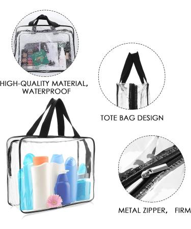 Sibba Clear Tote Bag | Large Transparent Makeup Storage Bag | Waterproof Cosmetic Organizer Handbag | Travel Accessory | Clear Fashion - Buy Online on SooperMarket.com