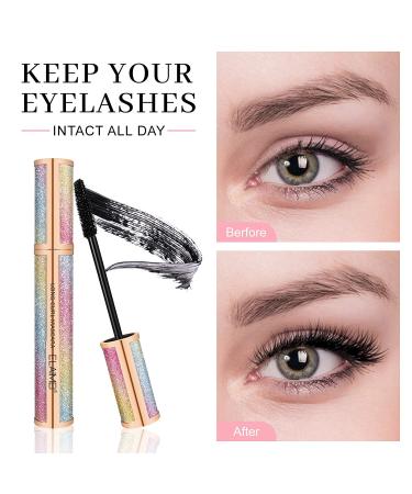 4D Silk Fiber Waterproof Mascara for Longer Thicker Voluminous Eyelashes - Smudge-Proof & Long-Lasting - Black - Buy Online on SooperMarket.com