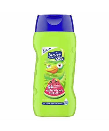 Suave Kids 2 in 1 Shampoo and Conditioner Wild Watermelon 12 Ounce