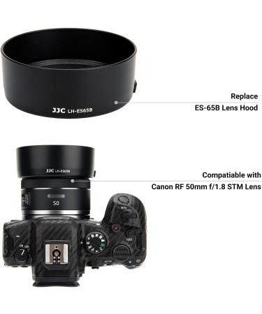 Canon RF 50mm F1.8 STM Lens Hood for EOS R6 R5 RP R Camera - Reversible Lens Shade ES-65B Replacement | Compatible with 43mm Filters and Lens Cap - Buy Online on SooperMarket.com