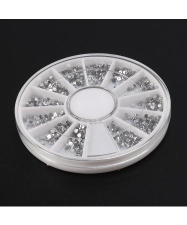 Silver Rhinestones Glass Boxes Manicure Art Shiny 1.5mm Wheel - Buy Online on SooperMarket.com