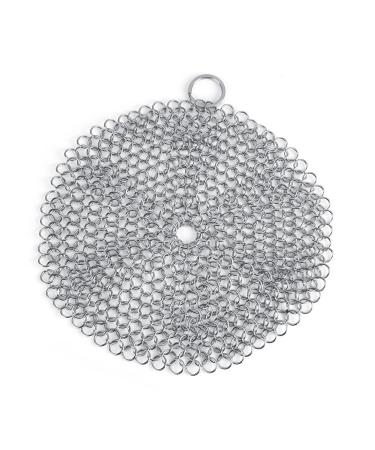Stainless Steel Chainmail Scrubber Rust Proof Scraper Cleaner for Cast Iron Pan Pot Cookware