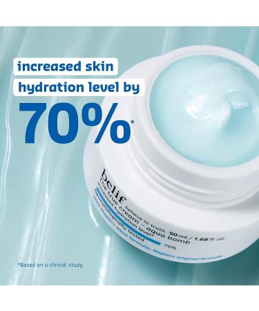 belif The True Cream Aqua Bomb | Lightweight Face Moisturizer with Squalene, Ceramide & Apothecary Herbs | Fast Absorbing, Improves Moisture Barrier | 1.68 Fl Oz - Buy Online on SooperMarket.com