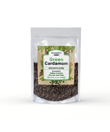 Decorticated Green Cardamom By Unpretentious Baker, 8 oz, Intensely Aromatic, Indian Cuisine 8 Ounces