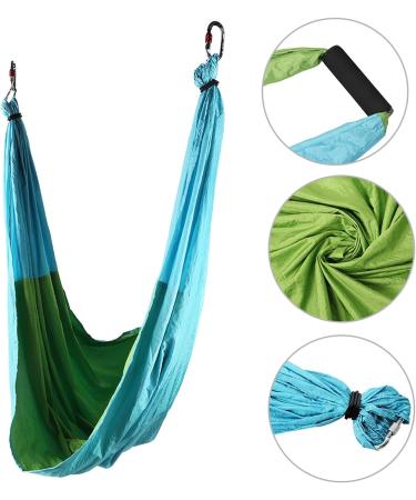 Cocoarm Anti-Heavy Aerial Yoga Hammock Fitness Swing with Straps Handles & Instructions | Sky Blue & Fruit Green - Buy Online on SooperMarket.com