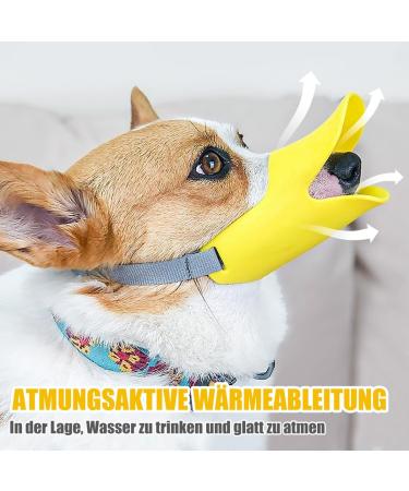 Shop Cute Duck-Shaped Dog Muzzle | Soft Silicone Adjustable Anti-Bite & Anti-Eating for Small/Medium Dogs - Buy Online on SooperMarket.com