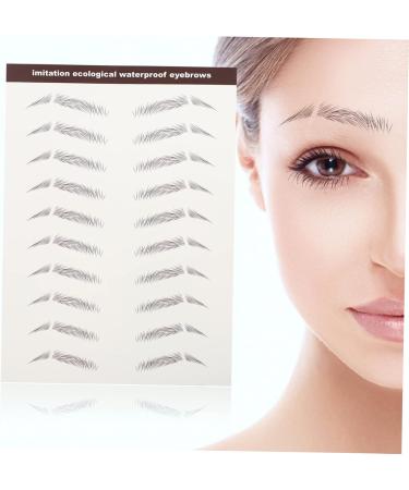 FOYTOKI 6pcs Eyebrow Stickers Brown Fake Eyebrows Makeup Eyebrow Transfer Black Eyebrow Water Transfer Paper 5.8X1X0.1CM Brown - Buy Online on SooperMarket.com