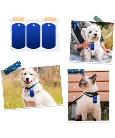 Mozeat 25pcs Pet ID Tags - Blank Aluminum Dog Tags (5x3 cm) for Personalization | Engrave Name Tags for Necklaces & Bracelets - Buy Online on SooperMarket.com