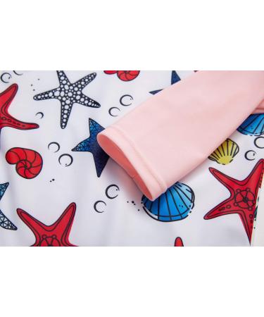 BONVERANO Baby Girls Swimsuit UPF 50+ Sun Protection 2-3 Years Pink Starfish - Buy Online on SooperMarket.com